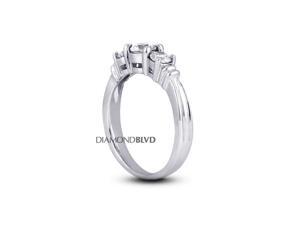 0.77 CTW G-VS2 VG Round Earth Mined Diamonds 950 Platinum 4-Prong Vintage Basket 3-Stone Ring 9.4gr 0.77 CTW G-VS2 VG Round Earth Mined Diamonds 950 Platinum 4-Prong Vintage Basket 3-Stone Ring 9.4gr