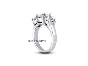 1.27 CTW F-SI2 VG Round Earth Mined Diamonds 14K 4-Prong Classic Basket 3-Stone Ring 4.4gr 1.27 CTW F-SI2 VG Round Earth Mined Diamonds 14K 4-Prong Classic Basket 3-Stone Ring 4.4gr