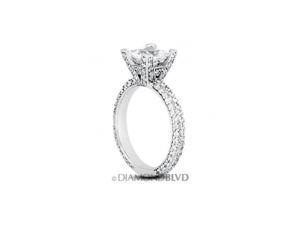 1.93 CT J-VS2 VG Princess Earth Mined Diamonds 14K 4 Prong & Pave Three-Row Pave Side Stone Ring 5.2gr 1.93 CT J-VS2 VG Princess Earth Mined Diamonds 14K 4 Prong & Pave Three-Row Pave Side Stone Ring 5.2gr
