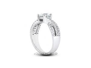 1.66 CT F-SI3 EX Round Earth Mined Diamonds 14K 4 Prong & Pave Split Shank Side Stone Ring 6.7gr 1.66 CT F-SI3 EX Round Earth Mined Diamonds 14K 4 Prong & Pave Split Shank Side Stone Ring 6.7gr