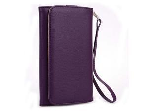 Kroo Purple Clutch Wristlet Wallet Purse with Card slots for Blu Life One M Kroo Purple Clutch Wristlet Wallet Purse with Card slots for Blu Life One M