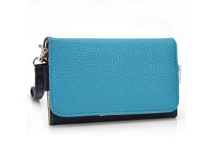 Kroo Blue and Blue Wristlet Wallet With Pouch for Smartphone up to 4 Inch Kroo Blue and Blue Wristlet Wallet With Pouch for Smartphone up to 4 Inch
