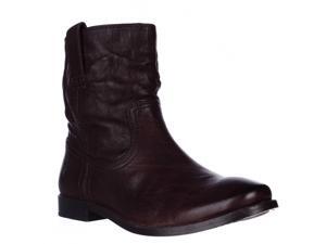 FRYE Anna Shortie Flat Boots - Dark Brown, 7 M US FRYE Anna Shortie Flat Boots - Dark Brown, 7 M US