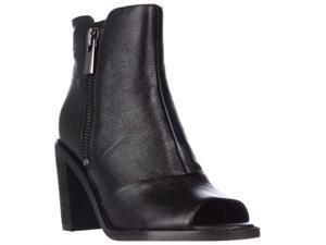 Kenneth Cole Lacey Peep Toe Double Zip Ankle Booties - Black, 5.5 M US Kenneth Cole Lacey Peep Toe Double Zip Ankle Booties - Black, 5.5 M US