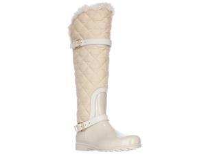 MICHAEL Michael Kors Fulton Harness Quilted Tall Rainboots - Vanilla, 8 M US MICHAEL Michael Kors Fulton Harness Quilted Tall Rainboots - Vanilla, 8 M US