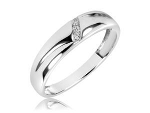 1/20 Carat T.W. Round Cut Diamond Men's Wedding Band 10K White Gold- Size 12.25 1/20 Carat T.W. Round Cut Diamond Men's Wedding Band 10K White Gold- Size 12.25