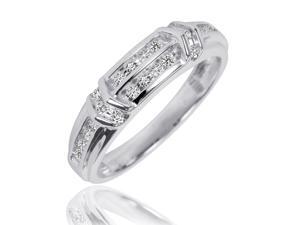 1/3 Carat T.W. Round Cut Diamond Men's Wedding Ring 14K White Gold- Size 11.25 1/3 Carat T.W. Round Cut Diamond Men's Wedding Ring 14K White Gold- Size 11.25