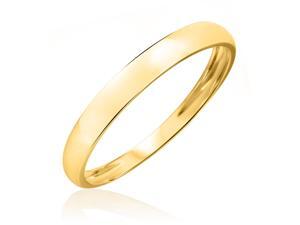 Traditional High Polish, 3 millimeter, 14K Yellow Gold Men's Wedding Band- Size Traditional High Polish, 3 millimeter, 14K Yellow Gold Men's Wedding Band- Size