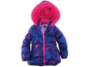 Big Chill Little Girls' Colorful Warm Paint Splatter Puffer Winter Jacket Coat, 2T, Navy Big Chill Little Girls' Colorful Warm Paint Splatter Puffer Winter Jacket Coat, 2T, Navy