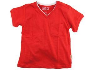 Smith's American Little Boys' Classic V-Neck T-Shirt With Chest Pocket, Red, 4T Smith's American Little Boys' Classic V-Neck T-Shirt With Chest Pocket, Red, 4T