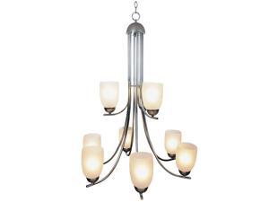 AF Lighting 617511 29-Inch D by 37-Inch H Essen Lighting Collection 9 Light Pendant, Polished Chrome with Brushed Nickel AF Lighting 617511 29-Inch D by 37-Inch H Essen Lighting Collection 9 Light Pendant, Polished Chrome with Brushed Nickel