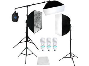Lusana Studio Softbox Boom Stand 3 Photo Video Continuous Lighting Kit LNG1792 Lusana Studio Softbox Boom Stand 3 Photo Video Continuous Lighting Kit LNG1792