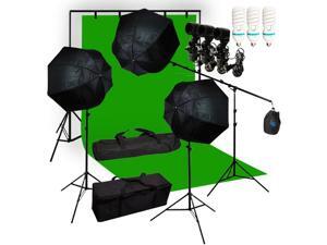 Lusana Studio Chromakey Green Screen Lighting Kit 10x20' Backdrop Muslin LNG3180 Lusana Studio Chromakey Green Screen Lighting Kit 10x20' Backdrop Muslin LNG3180