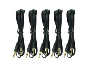 Car Audio Stereo Aux Cord 3.5mm Cable for Apple iPod Iphone Samsung & PC, 5-Pack Car Audio Stereo Aux Cord 3.5mm Cable for Apple iPod Iphone Samsung & PC, 5-Pack