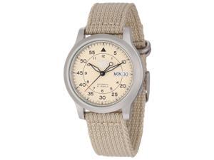 Seiko Men's SNK803 Seiko 5 Automatic Stainless Steel Watch with Beige Canvas Band Seiko Men's SNK803 Seiko 5 Automatic Stainless Steel Watch with Beige Canvas Band