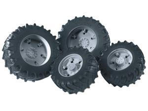 Twin Tractor Tires (Grey Rims) - Vehicle Toy by Bruder Trucks (03315) Twin Tractor Tires (Grey Rims) - Vehicle Toy by Bruder Trucks (03315)