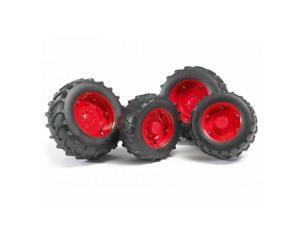 Twin Tires Red Rim 02000 Series - Vehicle Toy by Bruder Trucks (02322) Twin Tires Red Rim 02000 Series - Vehicle Toy by Bruder Trucks (02322)