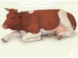 Lying Simmental Cow - Play Animal Figure by Papo Figures (51151) Lying Simmental Cow - Play Animal Figure by Papo Figures (51151)