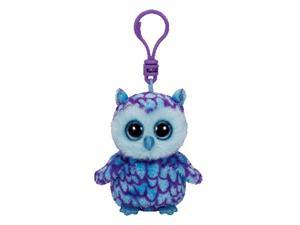 Oscar Purple & Blue Owl Beanie Boo Clip - Stuffed Animal by Ty (36620) Oscar Purple & Blue Owl Beanie Boo Clip - Stuffed Animal by Ty (36620)
