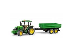 Tractor 5115M with Tipping Trailer (John Deere) - Vehicle Toy by Bruder (09816) Tractor 5115M with Tipping Trailer (John Deere) - Vehicle Toy by Bruder (09816)