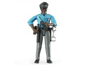 Policeman - Dark Skin with Accessories - Vehicle Toy by Bruder Trucks (60051) Policeman - Dark Skin with Accessories - Vehicle Toy by Bruder Trucks (60051)