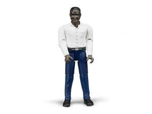 Man - Dark Skin, Dark Blue Jeans - Vehicle Toy by Bruder Trucks (60004) Man - Dark Skin, Dark Blue Jeans - Vehicle Toy by Bruder Trucks (60004)
