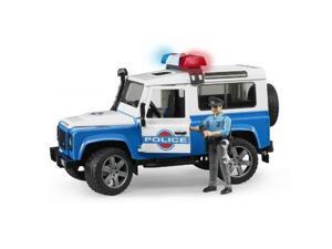 Land Rover Defender Police Vehicle with Policeman Vehicle Toy by Bruder (02595) Land Rover Defender Police Vehicle with Policeman Vehicle Toy by Bruder (02595)