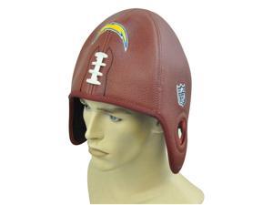 NFL San Diego Chargers Reebok Faux Leather Football Shaped Hat Cap Helmet Head NFL San Diego Chargers Reebok Faux Leather Football Shaped Hat Cap Helmet Head