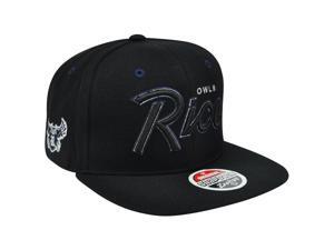 NCAA Rice University Owls Headliner Black Adjustable Snapback Flat Bill Hat Cap NCAA Rice University Owls Headliner Black Adjustable Snapback Flat Bill Hat Cap