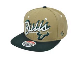 NCAA South Florida Bulls Zephyr Shadow Script Snapback Flat Bill Khaki Hat Cap NCAA South Florida Bulls Zephyr Shadow Script Snapback Flat Bill Khaki Hat Cap
