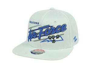 NCAA Falcons Air Force Zephyr Upshot White Flat Bill Adjustable Snapback Hat Cap NCAA Falcons Air Force Zephyr Upshot White Flat Bill Adjustable Snapback Hat Cap