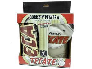 Tecate Beer Bottle Opener Hat Cap Medium MD T Shirt Gorra Playera 2 Piece Set Tecate Beer Bottle Opener Hat Cap Medium MD T Shirt Gorra Playera 2 Piece Set