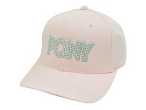 PONY WOMENS PINK SILVER HAT CAP FLEX FIT MED LARGE PONY WOMENS PINK SILVER HAT CAP FLEX FIT MED LARGE