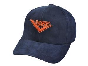 PONY WOMENS NAVY BLUE ORANGE BASEBALL HAT CAP FLEX FIT PONY WOMENS NAVY BLUE ORANGE BASEBALL HAT CAP FLEX FIT