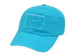 PONY WOMENS SKY BLUE BASEBALL HAT CAP DISTRESSED PATCH PONY WOMENS SKY BLUE BASEBALL HAT CAP DISTRESSED PATCH
