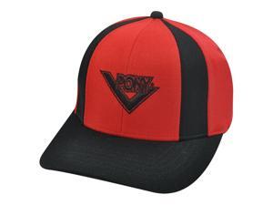 PONY MENS RED BLACK HAT CAP FLEX FIT SMALL MEDIUM PONY MENS RED BLACK HAT CAP FLEX FIT SMALL MEDIUM