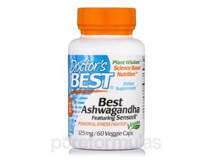 Best Ashwagandha featuring Sensoril 125 mg - 60 Veggie Capsules by Doctor's Bes Best Ashwagandha featuring Sensoril 125 mg - 60 Veggie Capsules by Doctor's Bes
