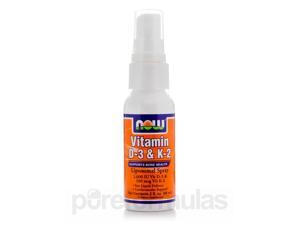 Vitamin D-3 & K-2 Liposomal Spray - 2 fl. oz (60 ml) by NOW Vitamin D-3 & K-2 Liposomal Spray - 2 fl. oz (60 ml) by NOW