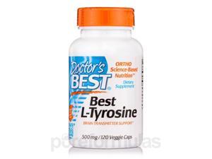 Best-L-Tyrosine 500 mg - 120 Veggie Capsules by Doctor's Best Best-L-Tyrosine 500 mg - 120 Veggie Capsules by Doctor's Best