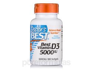 Best Vitamin D3 5000 IU - 180 Softgels by Doctor's Best Best Vitamin D3 5000 IU - 180 Softgels by Doctor's Best