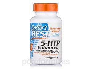 5-HTP Enhanced with Vitamins B6 & C - 120 Veggie Capsules by Doctor's Best 5-HTP Enhanced with Vitamins B6 & C - 120 Veggie Capsules by Doctor's Best