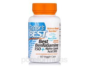 Best Benfotiamine 150 + Alpha-Lipoic Acid 300 - 60 Veggie Capsules by Doctor's B Best Benfotiamine 150 + Alpha-Lipoic Acid 300 - 60 Veggie Capsules by Doctor's B