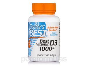 Best Vitamin D3 1000 IU - 180 Softgels by Doctor's Best Best Vitamin D3 1000 IU - 180 Softgels by Doctor's Best