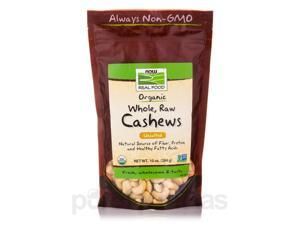 NOW Real Food - Cashews (Unsalted, Whole, Raw, Certified Organic) - 10 oz (284 NOW Real Food - Cashews (Unsalted, Whole, Raw, Certified Organic) - 10 oz (284