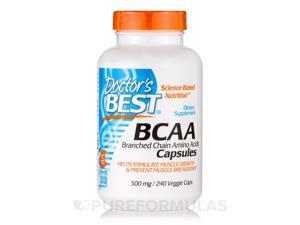BCAA 500 mg - 240 Veggie Capsules by Doctor's Best BCAA 500 mg - 240 Veggie Capsules by Doctor's Best
