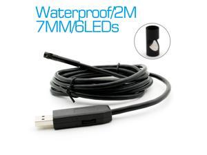 Waterproof Snake LED Camera Endoscope 2m Mini USB Borescope Camera 7mm LENs Endoscope Inspection Video Camera 6 Leds USB Snake with Side Mirror Waterproof Snake LED Camera Endoscope 2m Mini USB Borescope Camera 7mm LENs Endoscope Inspection Video Camera 6 Leds USB Snake with Side Mirror