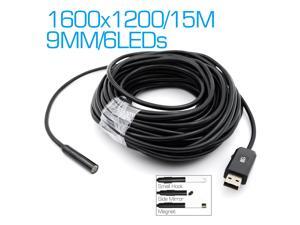 1600x1200 2 Megapixels Led USB HD Endoscope Inspection Camera 9mm 6 Led 15m Waterproof Borescope USB Endoscope USB Snake Camera 1600x1200 2 Megapixels Led USB HD Endoscope Inspection Camera 9mm 6 Led 15m Waterproof Borescope USB Endoscope USB Snake Camera