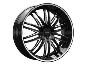 Forte F75 Euro 22x9 5x114.3/5x120 +35mm Black/Milled Wheel Rim Forte F75 Euro 22x9 5x114.3/5x120 +35mm Black/Milled Wheel Rim