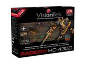 Visiontek 900308 Radeon 4350 Graphic Card - 512 Mb Ddr2 Sdram - Pci Express X1 - 800 Mhz Memory Clo Visiontek 900308 Radeon 4350 Graphic Card - 512 Mb Ddr2 Sdram - Pci Express X1 - 800 Mhz Memory Clo