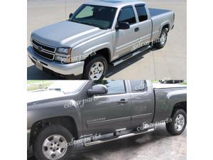 FIT:99-13 SILVERADO/SIERRA 1500/2500/3500 EXT CAB 4" OVAL S/S SIDE STEP NERF BAR FIT:99-13 SILVERADO/SIERRA 1500/2500/3500 EXT CAB 4" OVAL S/S SIDE STEP NERF BAR